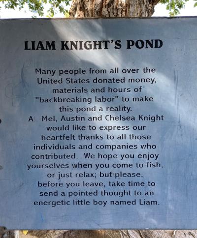 Liam Knight Pond Sign