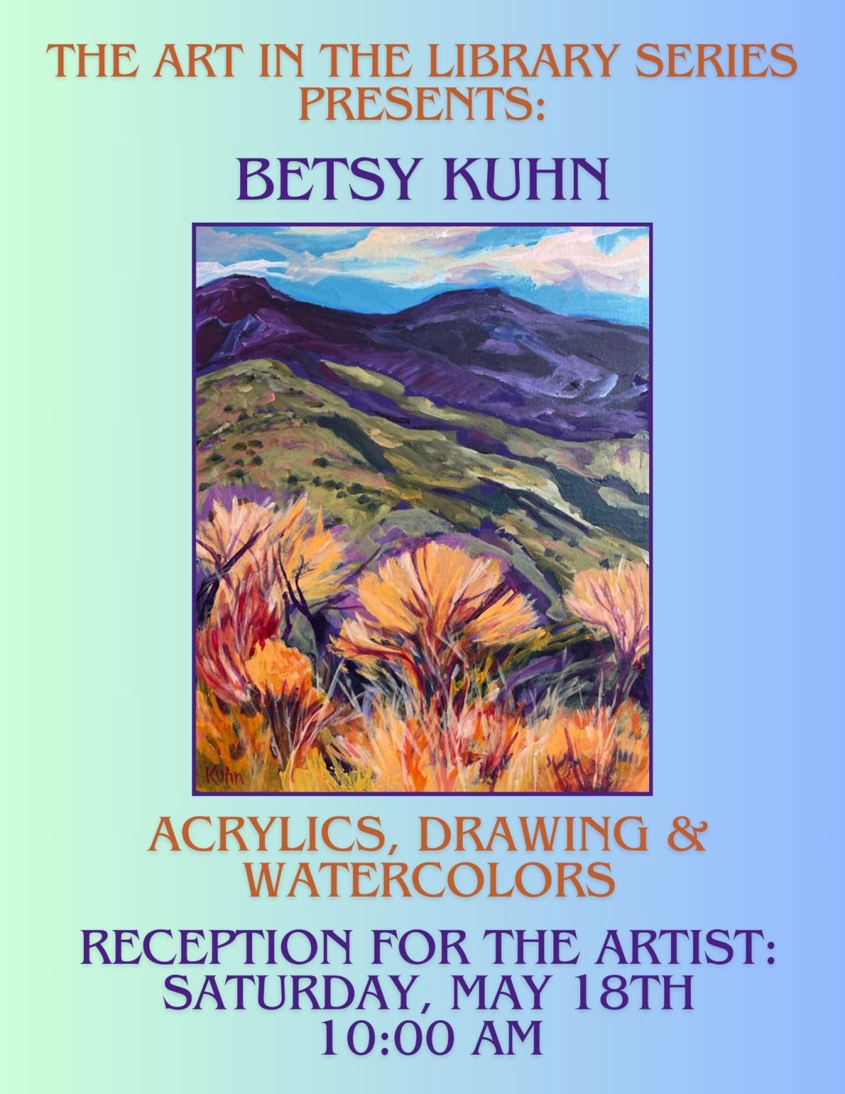 Art in the Library artist Betsy Kuhn